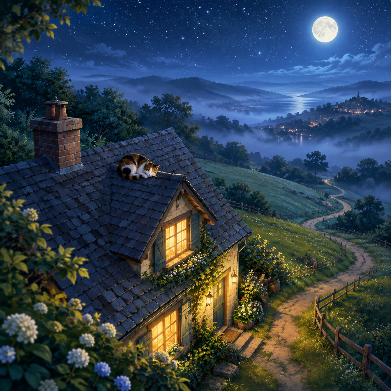 屋顶俯瞰的小屋
